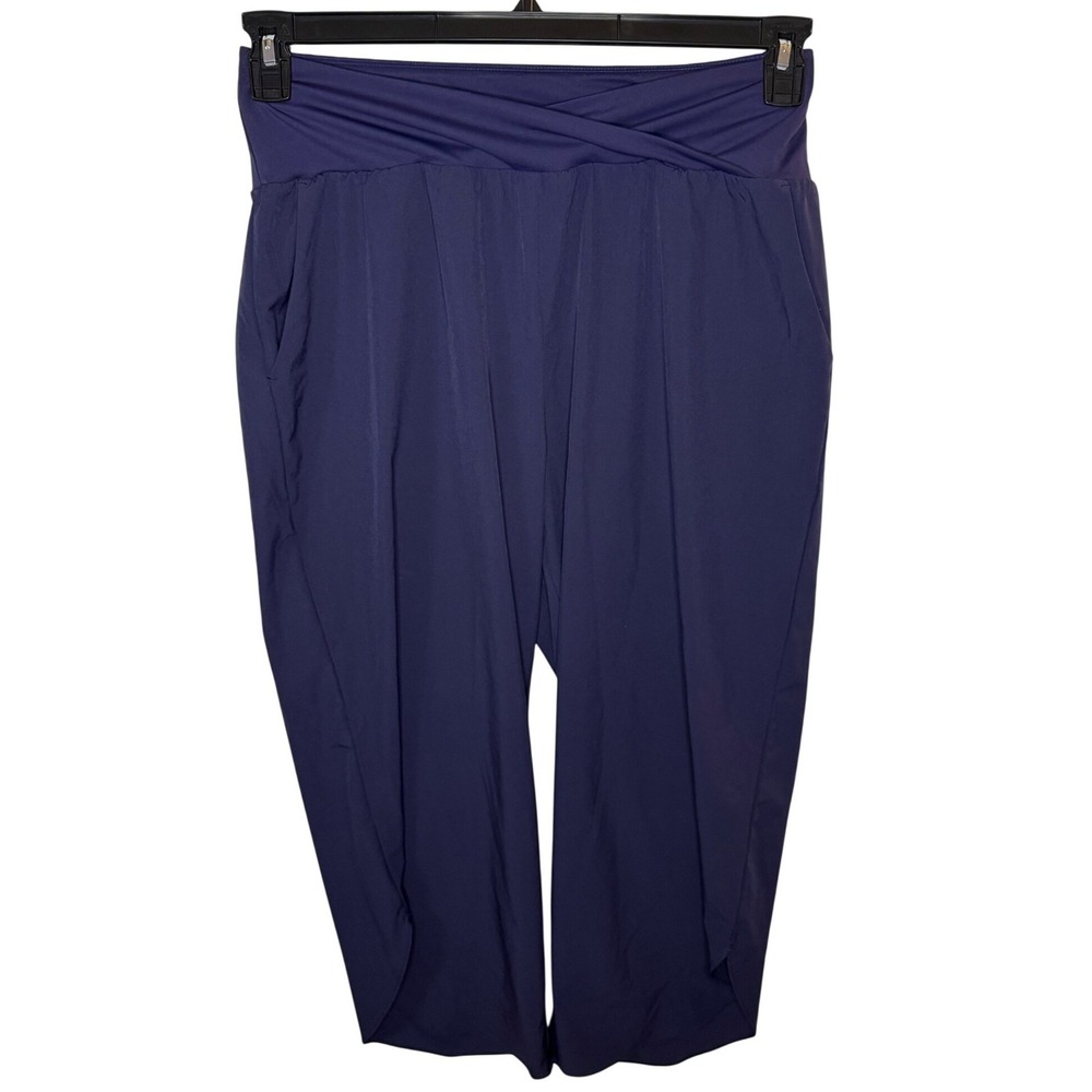 Halara Breezeful High Waisted Crossover Pants Navy Women's Large New Fast Ship‎